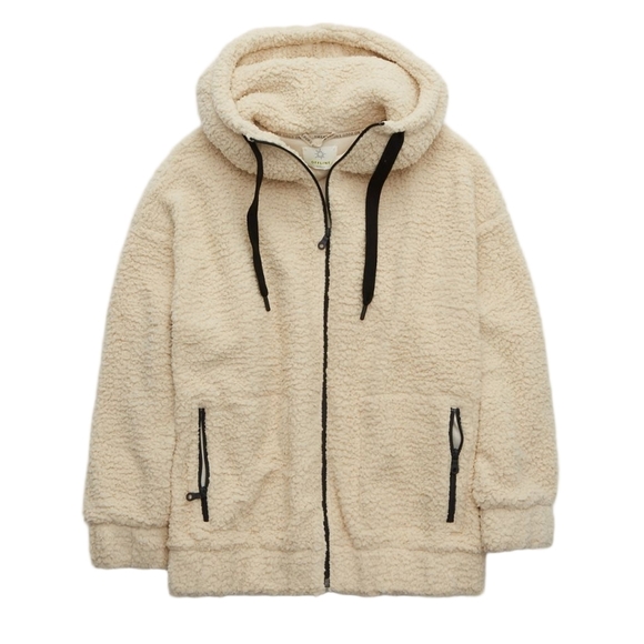 Oversized Sherpa Hoodie Jacket, OFFLINE Aerie Size Extra Small - Picture 1 of 10